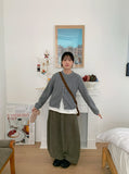 Natoy Ribbed Crop Knit Cardigan