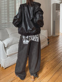 Cartel Back Painting Balloon Denim Pants