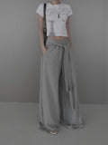 Tie Maxi Wide Sweatpants