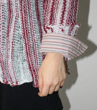 (WOOL) AURA SHEER STRIPE KNIT