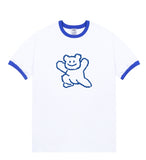 Big Line Bear Smile Ringer Short Sleeve Tee