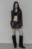 [mnem] Wisp Leather Jacket
