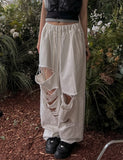 (UNISEX) Damage Balloon Wide Pants