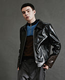 Cowhide Pull Up Two Tone Jacket