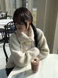 Pure High Neck Collar Button Knit Cardigan