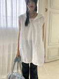 Kiron Half Zip Up Nylon Balloon String Sleeveless One Piece