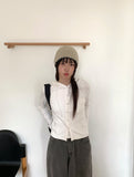 Hellami snap button cropped hoodie