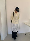 Melfi Waffle Shirring Collar Tee