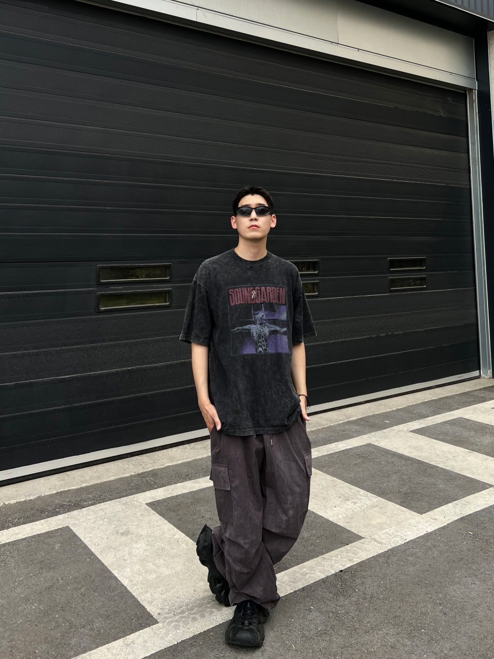 【KOOLOSET】Soundgarden Black Washing Tee KOOLOSET (クロゼット) - サウンドガーデンブラックウォッシング