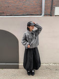 Derun Cotton Balloon Banding Long Skirt