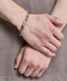 Multi Color Beads Layered Bracelet