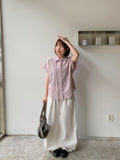 Ilan Summer Check Roll-up Short Sleeve Shirt