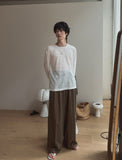 Kiku Ice Linen Two-Tuck Slacks