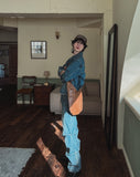 Crying western crop denim jacket