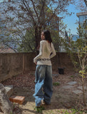 Funky Damage Wide Denim Pants
