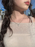 Amp Silver Mini Heart Pendant Necklace