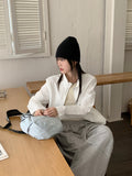 [MADE] Shanti Windbreaker Shirring Pleated Crop Long Sleeve Zip-Up