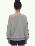 TAKE ME One-Shoulder Sweatshirt
