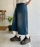 Mayami D-ring Bermuda Cat Washing Denim Pants