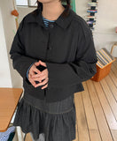 Hipna collar button short coat