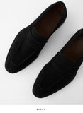 suede penny loafers