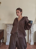 Dove Snap Two-Way Hooded Zip-Up