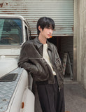 Cairo zipper leather jacket