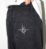 MIDNIGHT STRIPE WIDE PANTS