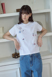 Mushroom Stitch Crop Short Sleeve Tee