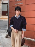 Ruin Shoulder Line V-Neck Knit