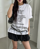 Slog lettering printing short sleeve