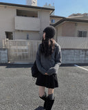 Renew wool pleats mini skirt