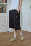 Mushroom Stitch Bermuda Denim Pants