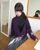 Hern High Neck Button Knit Cardigan