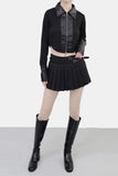 Esser leather color matching shirt