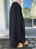 Ser Flower Wide Banding Long Pants