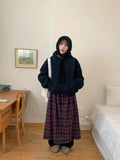 Deneki Fleece Quilting Hood Zip-Up Jumper
