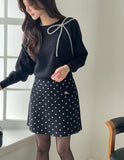 Tibel Dot Knit Mini Skirt