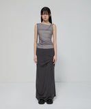 Draped Mesh Layered Sleeveless