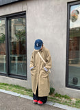 Uzino Pocket Button Stripe Long Coat