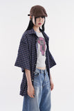 Forest check over half shirt