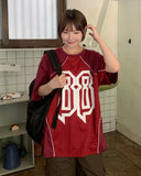 [unisex] Lyusao Sporty Printing Over Short Sleeve Tee