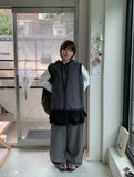 Deranki Stripe Over Hood Knit Vest