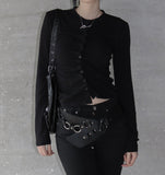 Flea shirring cardigan