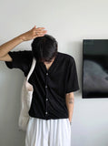 Linen short sleeve cardigan