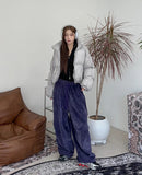 Kenny Velour Pintuck Banding Pants