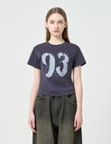New 93 Logo Crop T-Shirt