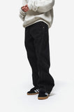 Curved Wide Denim Pants