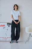 Washed Balloon Cargo Denim Pants