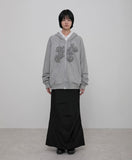 Ruffle Zip Hoodie